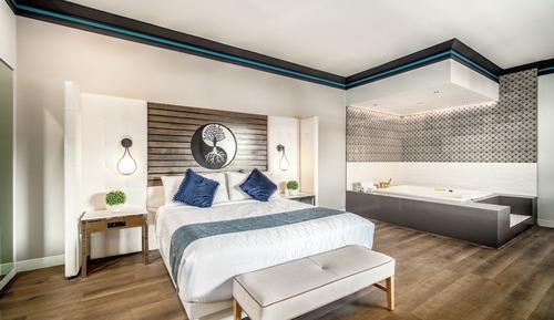 Habitación de lujo, 1 cama de matrimonio grande, bañera de hidromasaje