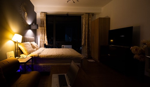 Estudio Deluxe, balcón, vistas a la ciudad