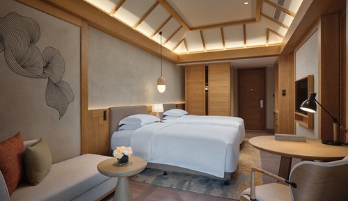 Habitación estándar, 2 camas dobles, vistas al jardín