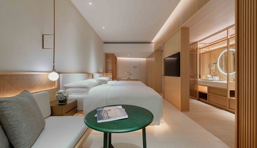 Habitación Deluxe doble, 2 camas de matrimonio, vistas al mar