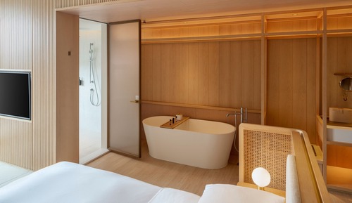 Suite estudio Deluxe, 1 cama de matrimonio, balcón, vistas al jardín
