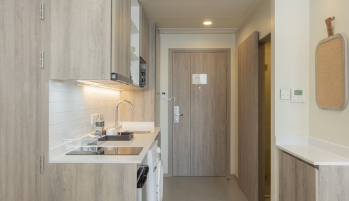 Habitación, 1 cama de matrimonio grande, accesible para personas con discapacidad, cocina