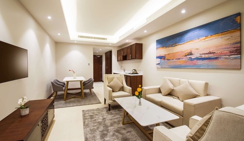 Suite, varias camas, no fumadores, vistas a la ciudad (Living Room;Presidential)