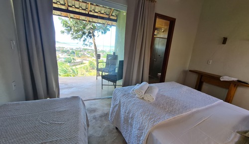Habitación triple, vistas al mar