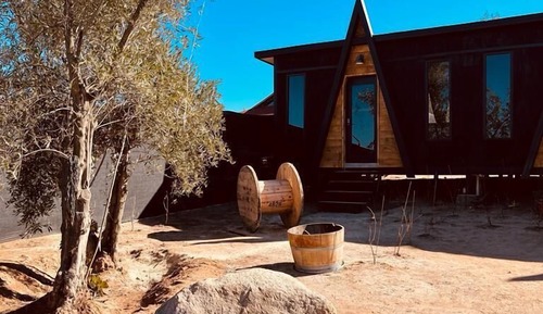 Cabaña romántica, 1 cama de matrimonio con sofá cama, vistas a la piscina