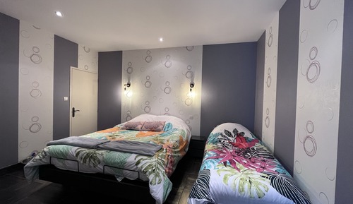 Habitación triple panorámica, 3 habitaciones, frigorífico, vistas al jardín