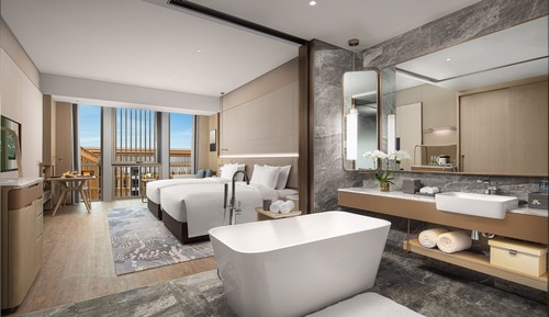 Habitación Deluxe con 2 camas individuales, vistas al jardín