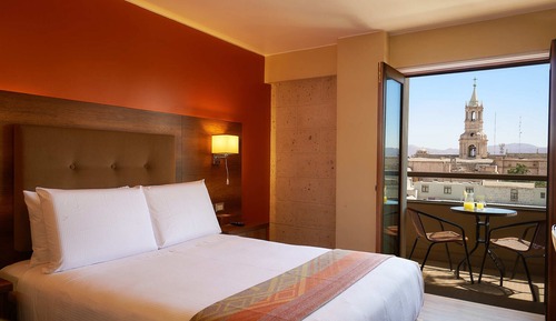 Habitación Deluxe, 1 cama doble, balcón, vistas a la ciudad