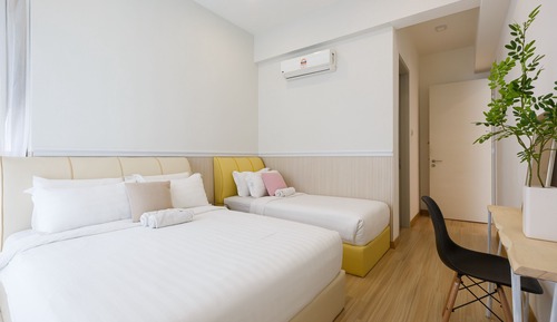 Apartamento familiar, 2 habitaciones, vistas a la ciudad