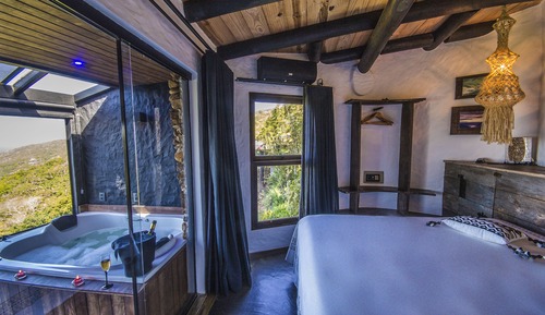 Cabaña panorámica, 1 habitación, bañera de hidromasaje, vistas al mar