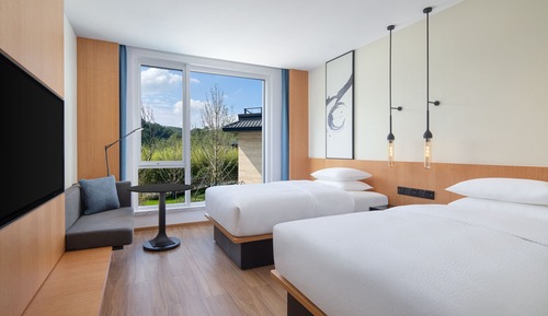 Habitación, 2 camas individuales, vistas al jardín