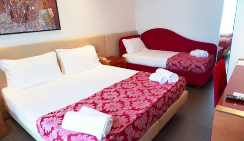 Habitación cuádruple, vistas al mar