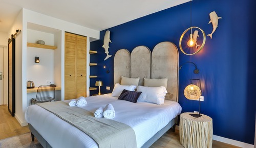 Habitación doble, 1 cama de matrimonio grande, vistas al mar (sans balcon)