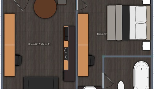 Suite estándar, 1 cama de matrimonio grande con sofá cama