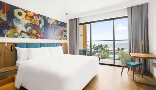 Habitación superior, 1 cama de matrimonio grande, vistas al mar