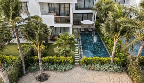 Villa, 3 habitaciones, piscina privada, frente a la playa