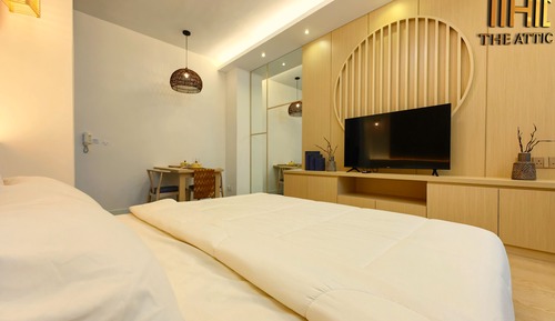Estudio Premium, 1 cama de matrimonio grande, bañera