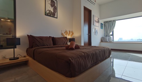 Estudio superior, 1 cama de matrimonio, bañera, vistas al mar