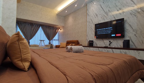 Estudio Premium, 1 cama de matrimonio grande, bañera, vistas a la ciudad