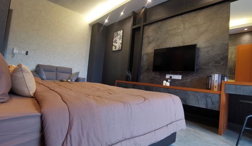 Estudio Premium, 1 cama de matrimonio grande, bañera, vistas a la ciudad