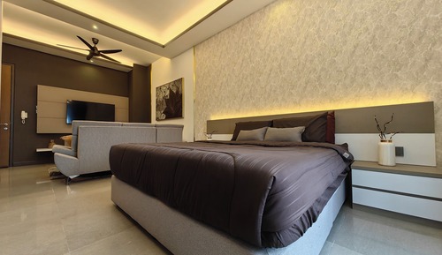 Estudio Premium, 1 cama de matrimonio grande, bañera, vistas a la ciudad