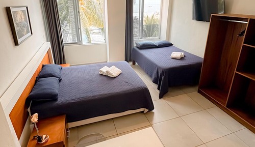 Habitación doble superior, 1 habitación, cocina, vistas a la playa