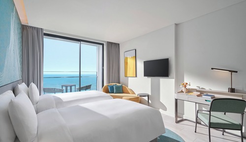 Habitación Deluxe, 2 camas individuales, balcón, vistas al mar