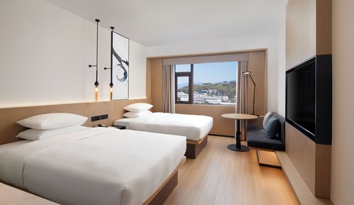 Habitación superior, 2 camas dobles, vistas a la ciudad