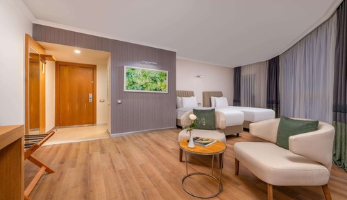 Habitación familiar, 1 cama de matrimonio grande con sofá cama, terraza