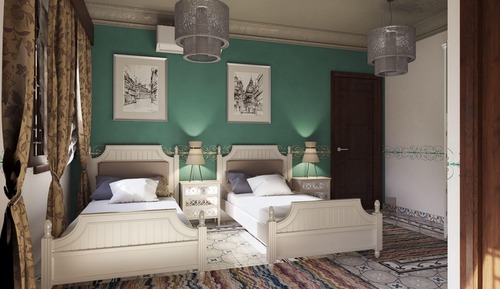 Habitación estándar con 2 camas individuales, varias camas