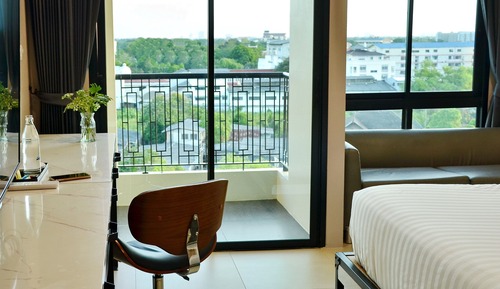 Habitación Deluxe, vistas al río, en esquina