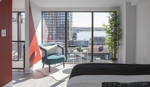 Ático Premium, 1 cama de matrimonio, balcón, vistas al puerto