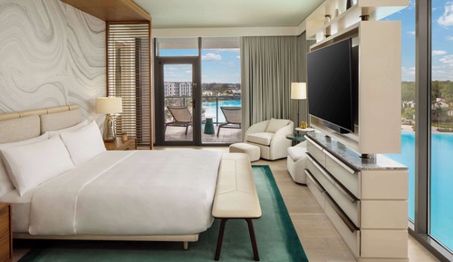 Suite presidencial, 1 cama de matrimonio grande, balcón, vistas a la laguna