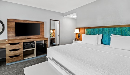 Habitación, 1 cama de matrimonio grande, frigorífico y microondas