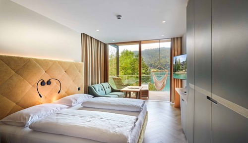 Habitación estándar doble, balcón, vistas al lago