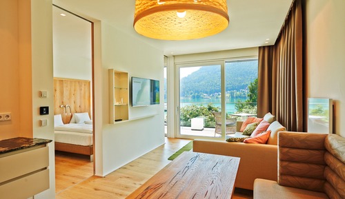 Suite panorámica, 2 habitaciones, balcón, vistas al lago