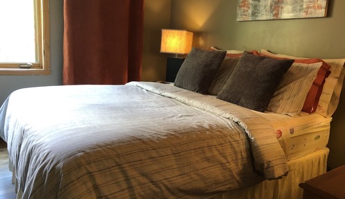 Studio,1 Queen Bed with Sofabed, Wood Fireplace (Le Foyer)