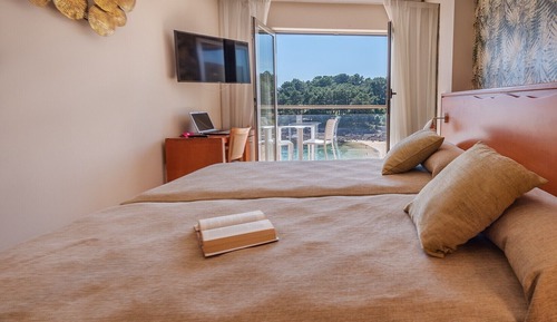 Habitación estándar doble, terraza, vistas al mar
