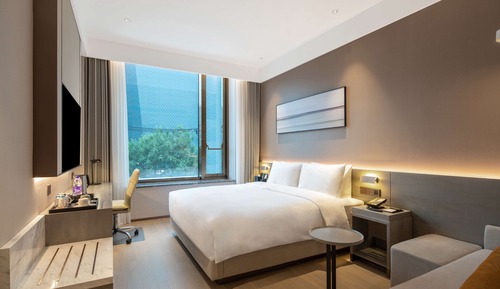 Habitación, 1 cama de matrimonio grande con sofá cama, vistas a la ciudad