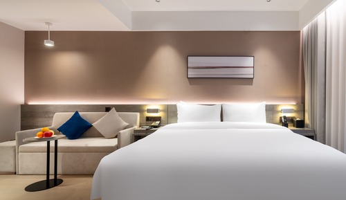 Habitación, 1 cama de matrimonio grande con sofá cama