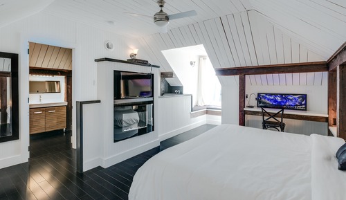 Suite romántica, 1 cama de matrimonio grande, vistas a la montaña (8)
