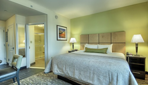 Suite estudio, 1 cama de matrimonio, accesible para personas con discapacidad (Roll-In Shower)