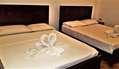Habitación básica, 2 camas de matrimonio