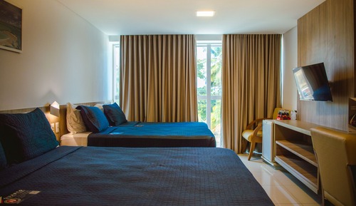 Habitación cuádruple, frente al mar