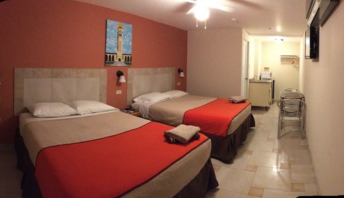 Habitación, 2 camas de matrimonio