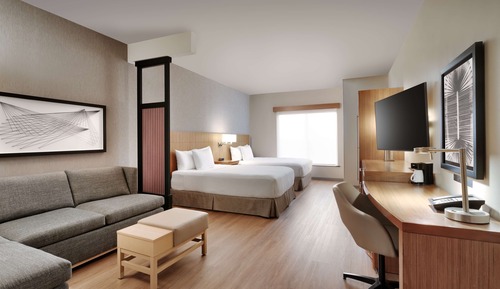 Habitación, 2 camas de matrimonio, accesible para personas con discapacidad, bañera