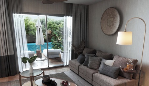 Villa familiar, 2 habitaciones, lanai, junto a la piscina