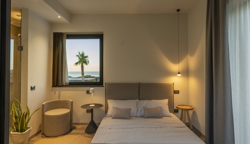 Habitación romántica doble, vistas al mar