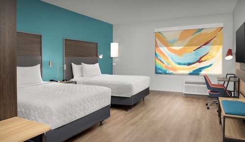 Habitación, 2 camas de matrimonio, accesible para personas con discapacidad, bañera