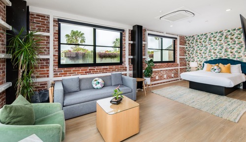 Habitación, 1 cama de matrimonio con sofá cama, vistas a la ciudad